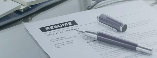 A pen on a resume