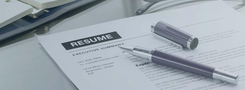 A pen on a resume
