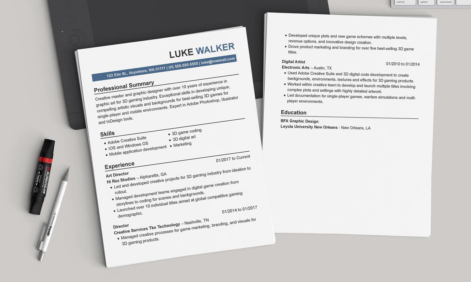 Resume Examples for Teachers: Opening Section