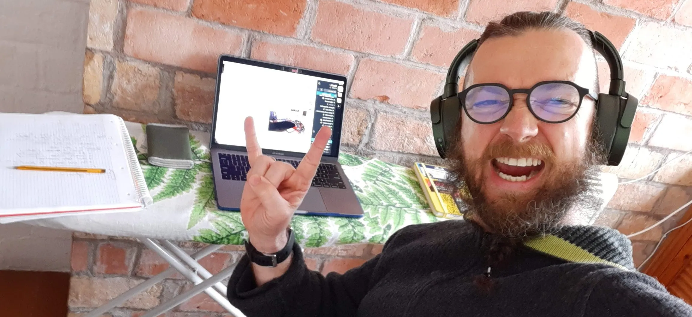 Work from Home Setup on Ironing Board