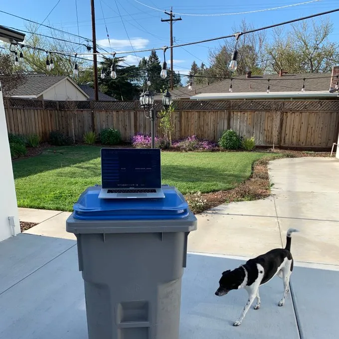 Use Trashcan Desk for Office Work