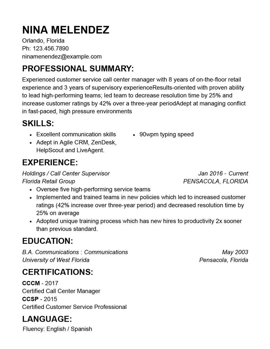 best customer service resume objective