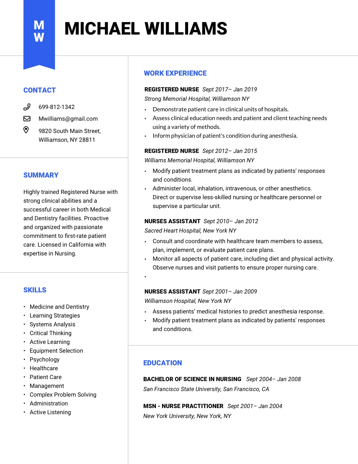Resume Example