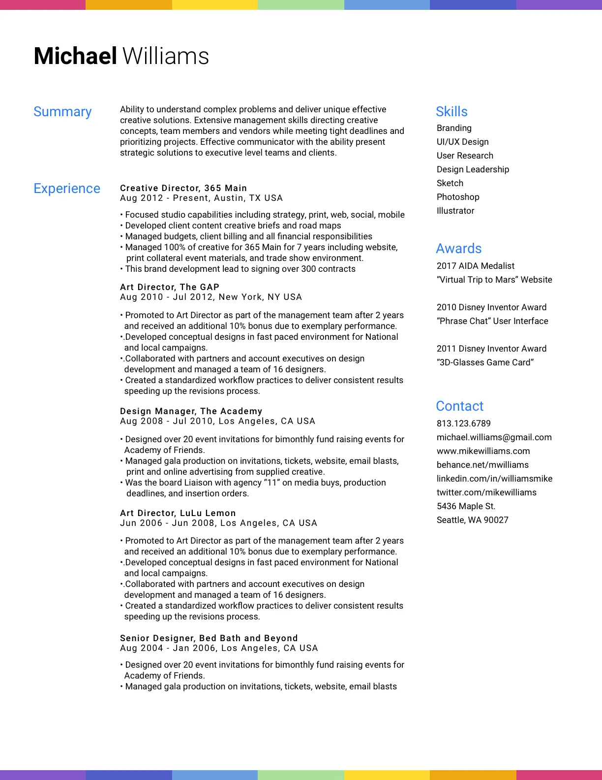 Resume Example