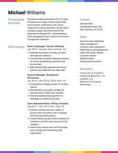 Networking Resume Example