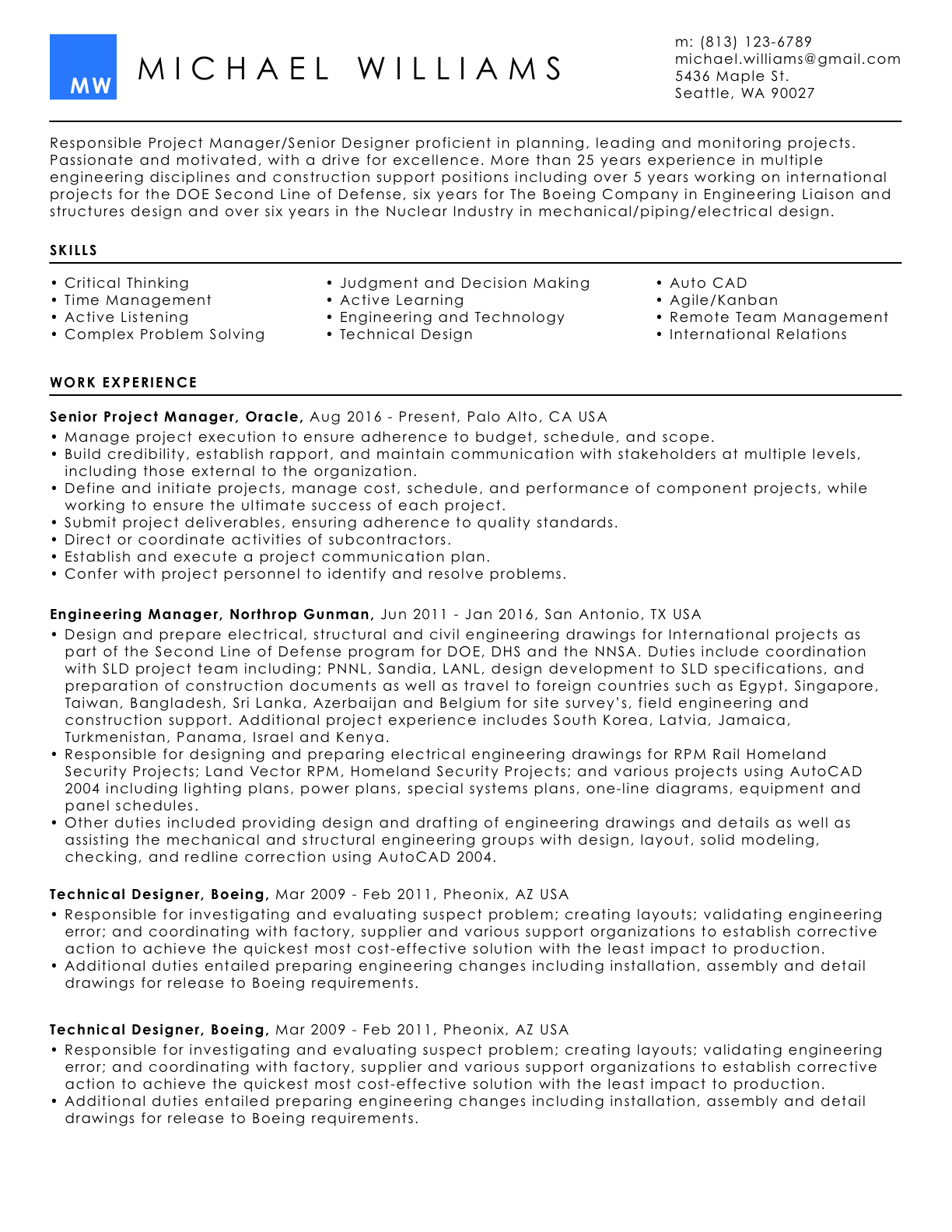 Warehouse Manager Resume Example
