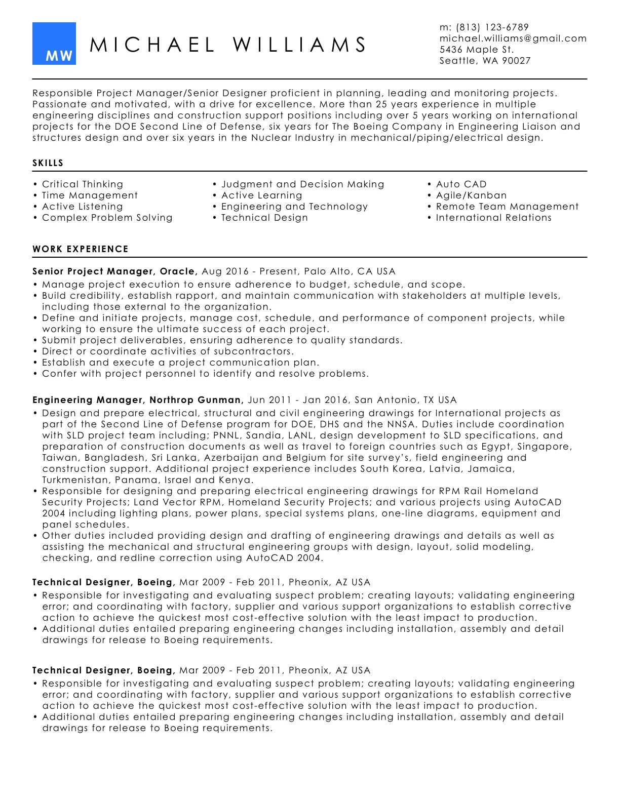 Resume Example