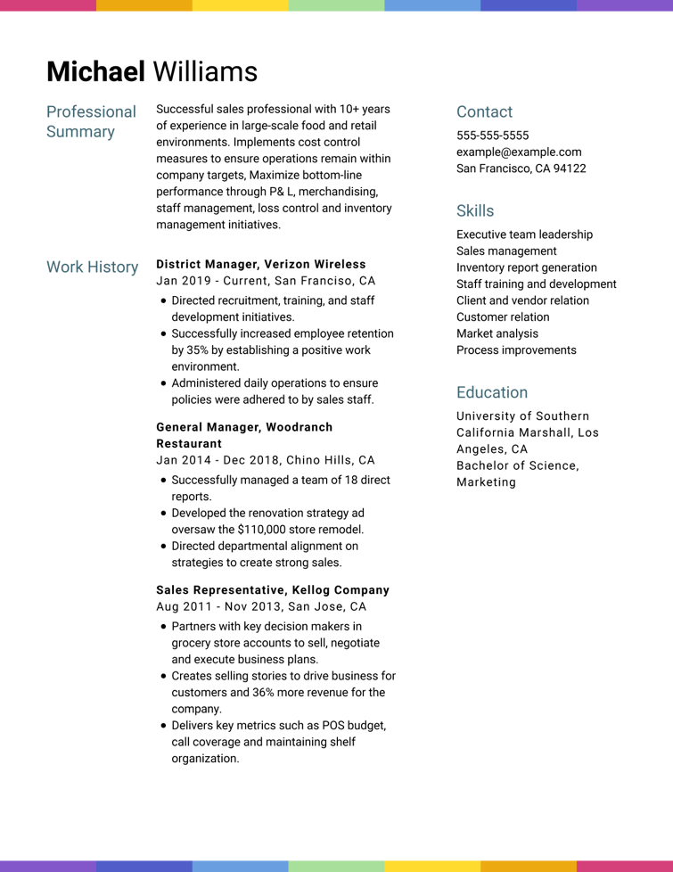 Music Resume Examples