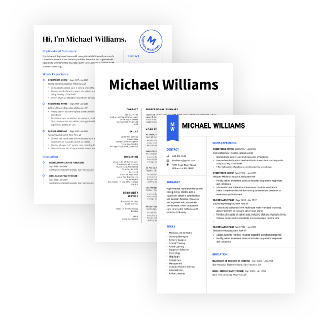 How to Put Bilingual on a Resume - Three Templates Mock Up 1
