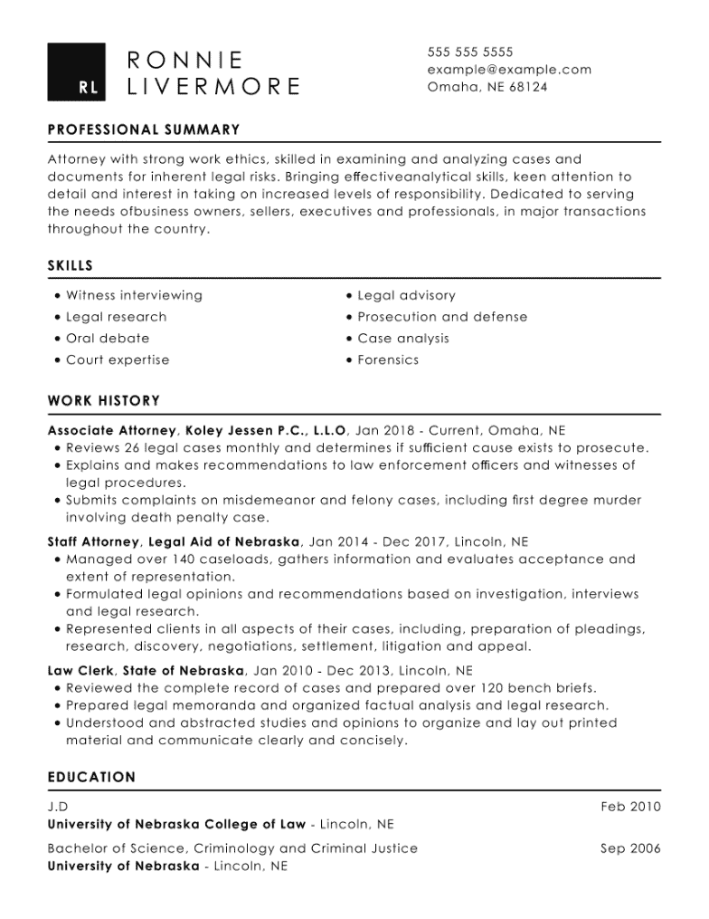 Best Legal Resume Examples To Use In 2023 