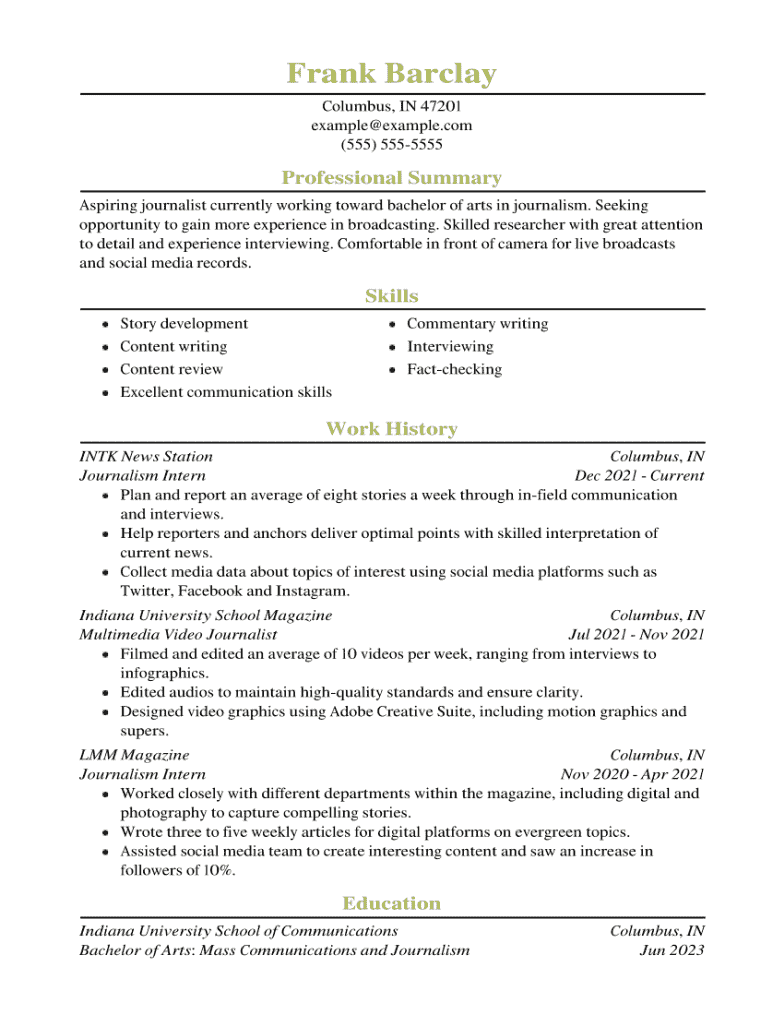 qualifications profile resume examples