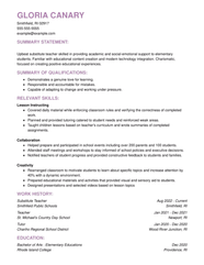 Substitute Teacher Resume Job Description Skills