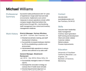 Teacher resume resume example using the Flapjack resume template.