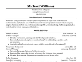 Film Resume Samples