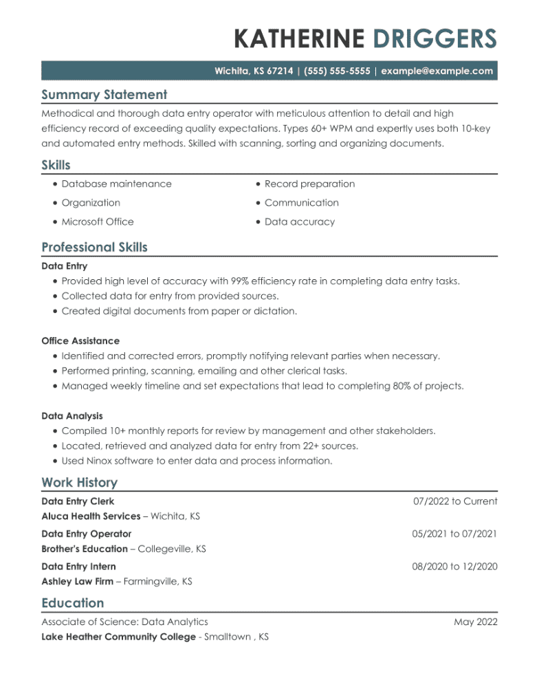 best-data-entry-resume-examples-in-2023