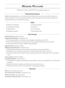 CV vs. resume example