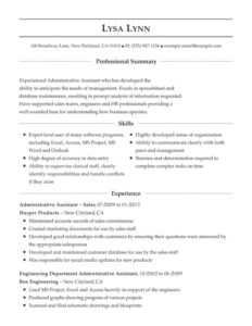 combination administrative support