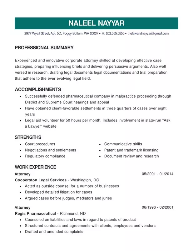 CV sample