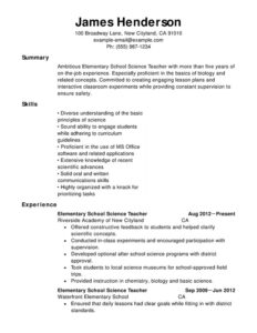 Curriculum vitae CV format example