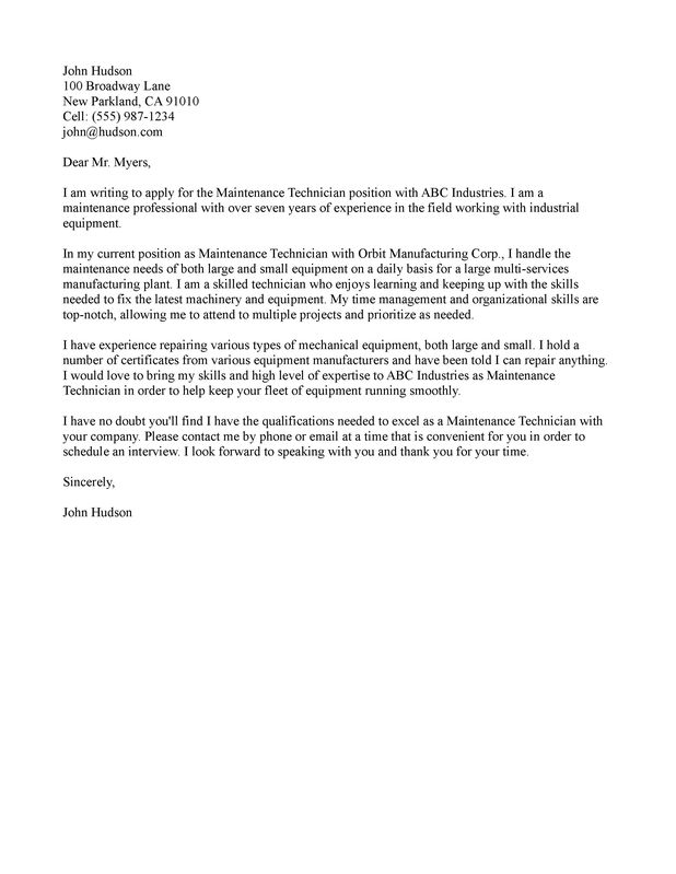 maintenance-technician-cover-letter-examples-samples
