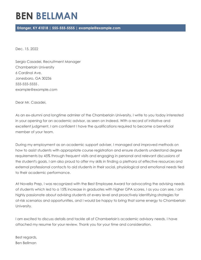 Academic Cover Letter Examples & Writing Tips for 2023