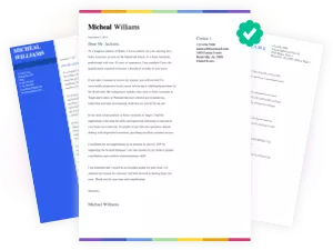 Three cover letter builder example templates.
