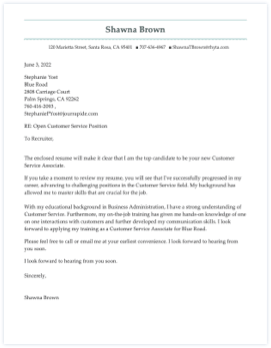 Cover letter example for a Lead Compliance Advisor position.