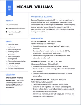 Blueprint cover letter template sample to match resume template.