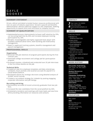 Human Resources Resume Examples For 2023