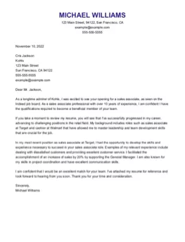 Industrial cover letter formats example.