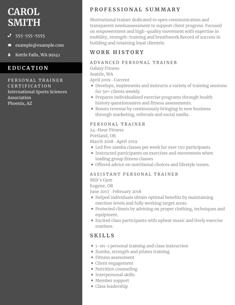 Best Personal Trainer Resume Examples In 2024 best-personal-trainer-resume-examples-in-2024