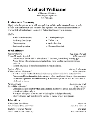 Classic resume builder Providence template with centered name in header.