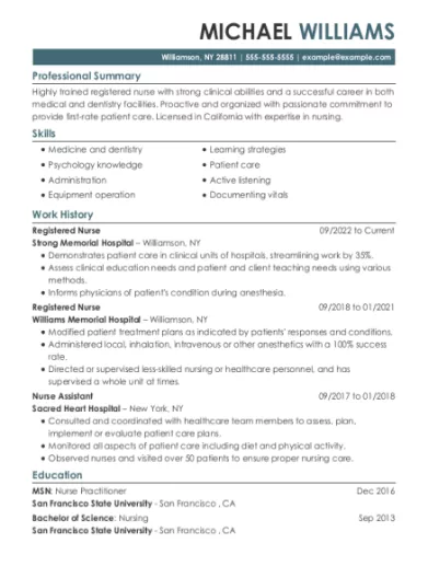 Empire resume builder template.