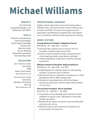 Modern resume builder Hollywood template with blue name and sections headers.
