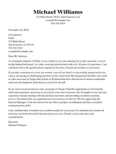 Collegiate cover letter templates sample.