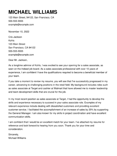 Contemporary cover letter templates sample.