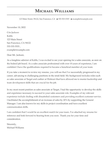 Elegant cover letter templates sample.