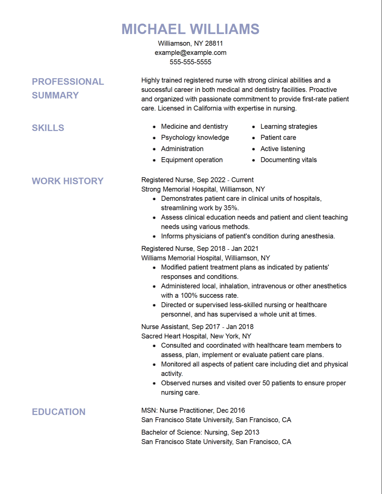 Craftsman Resume Template