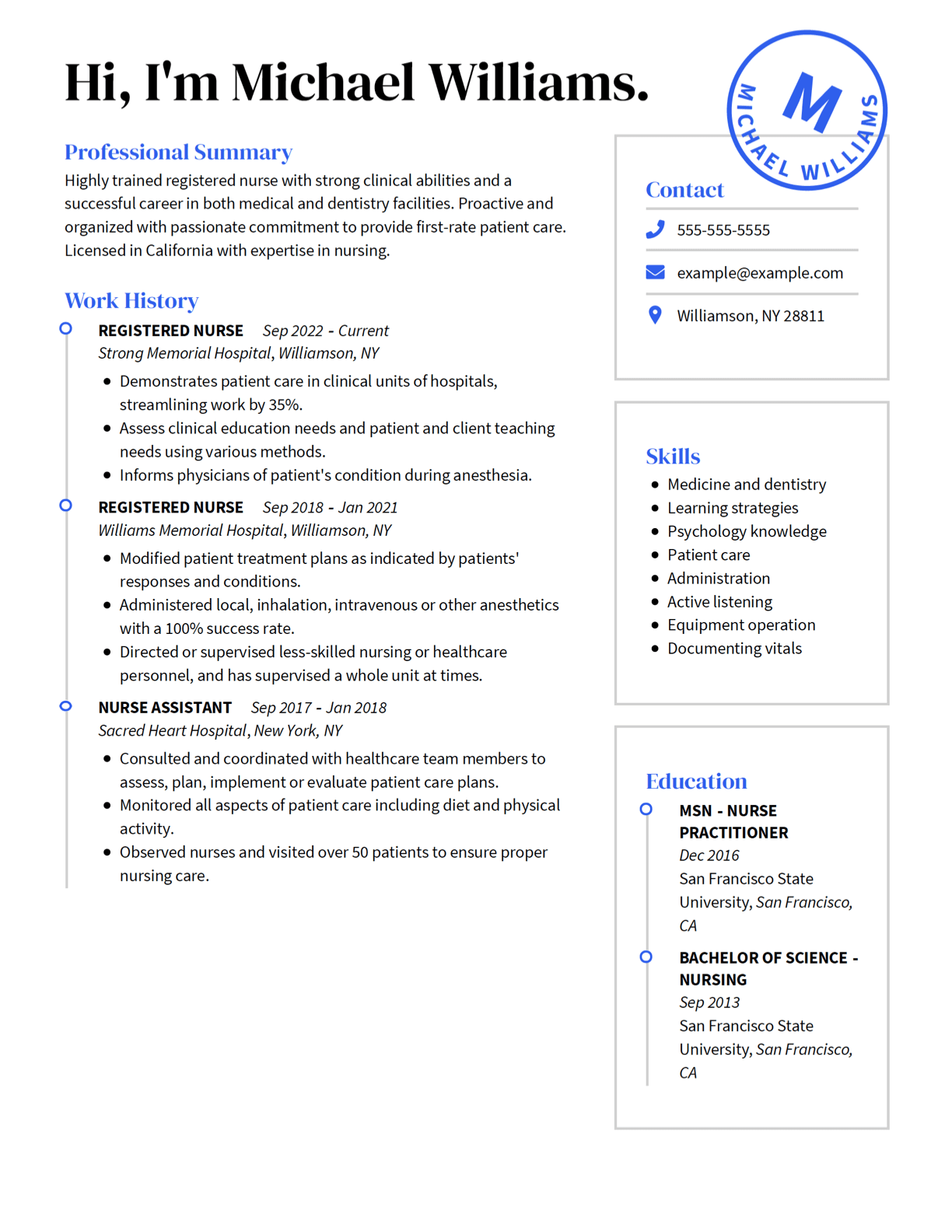 Greetings Resume Template