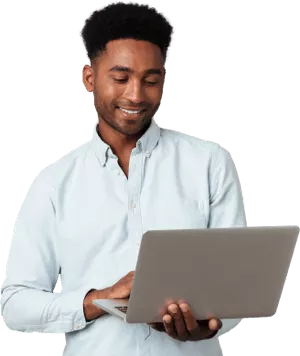 Jobseeker using computer