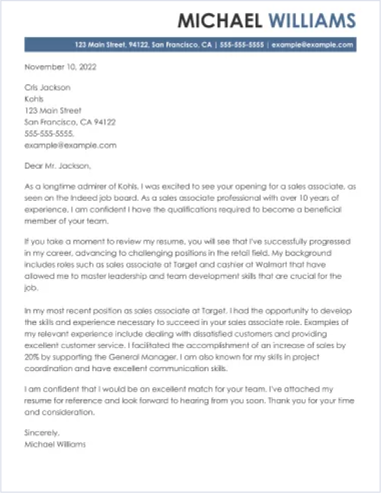 Executive I cover letter template