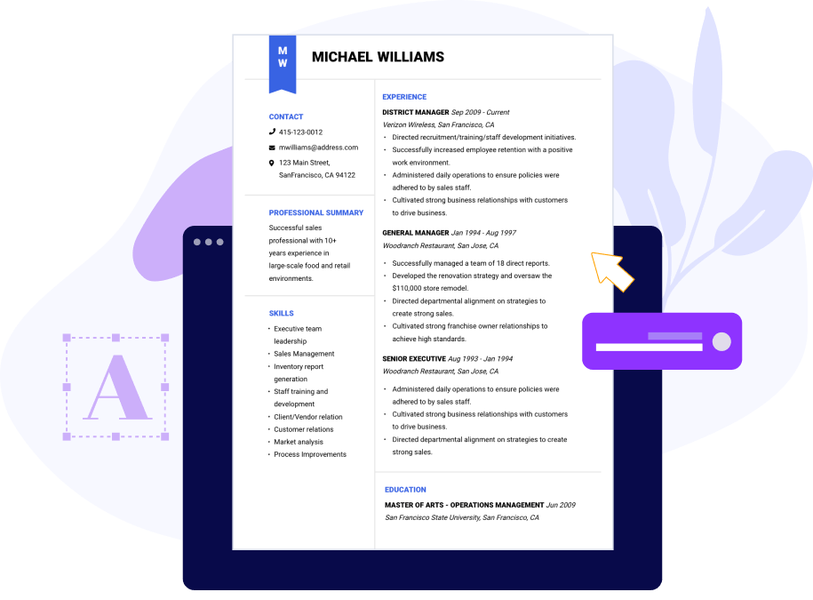 Resume builder hero