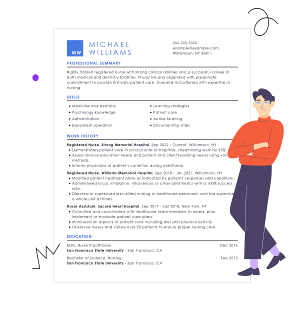 resume template graphic illustration