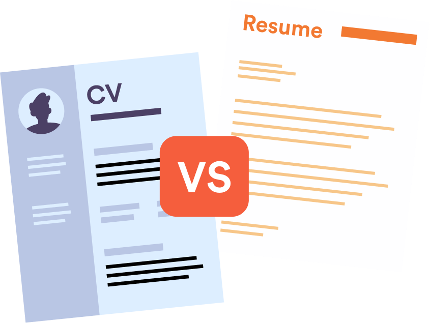 CV vs Resume hero illustration