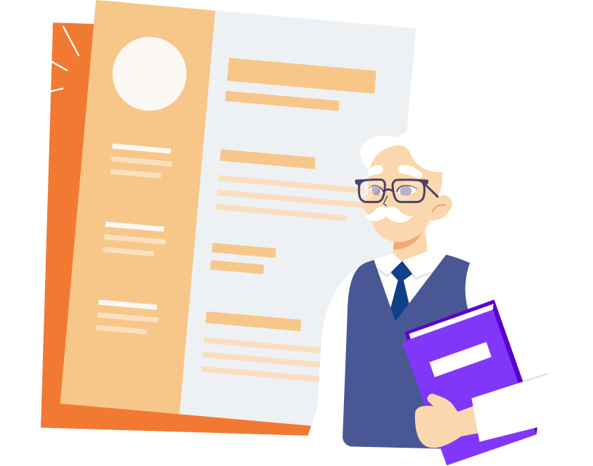 Orange resume icon
