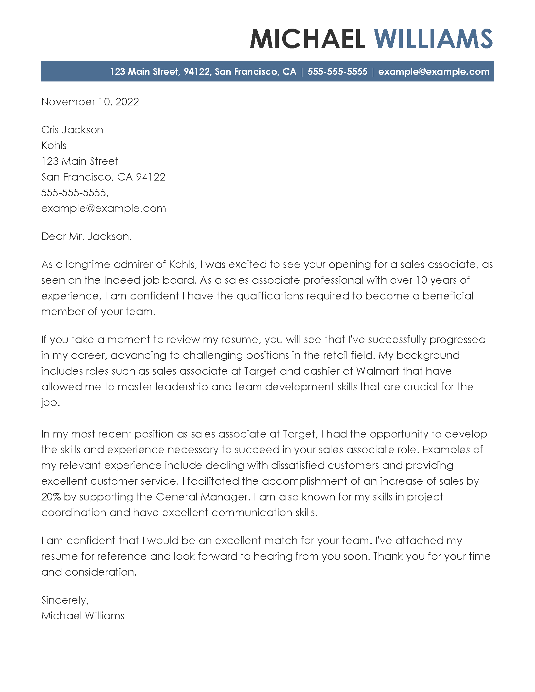 Cover Letter Template Executive I