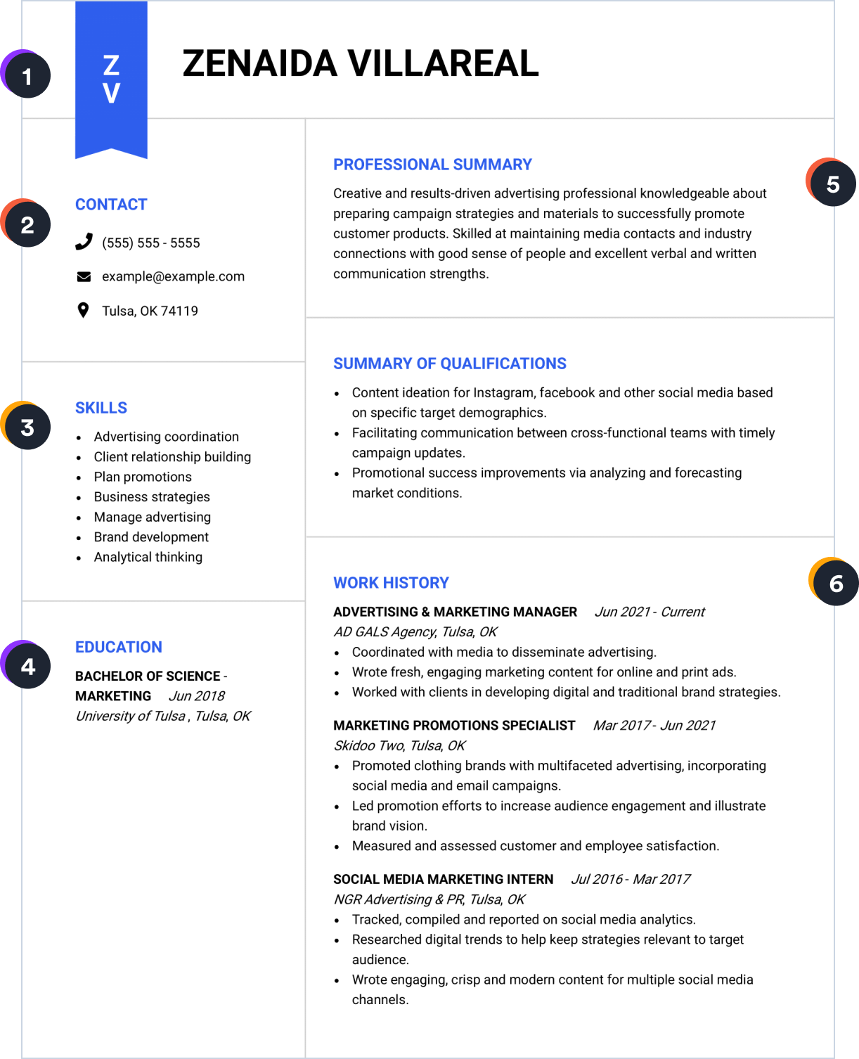 resume template infographic desktop